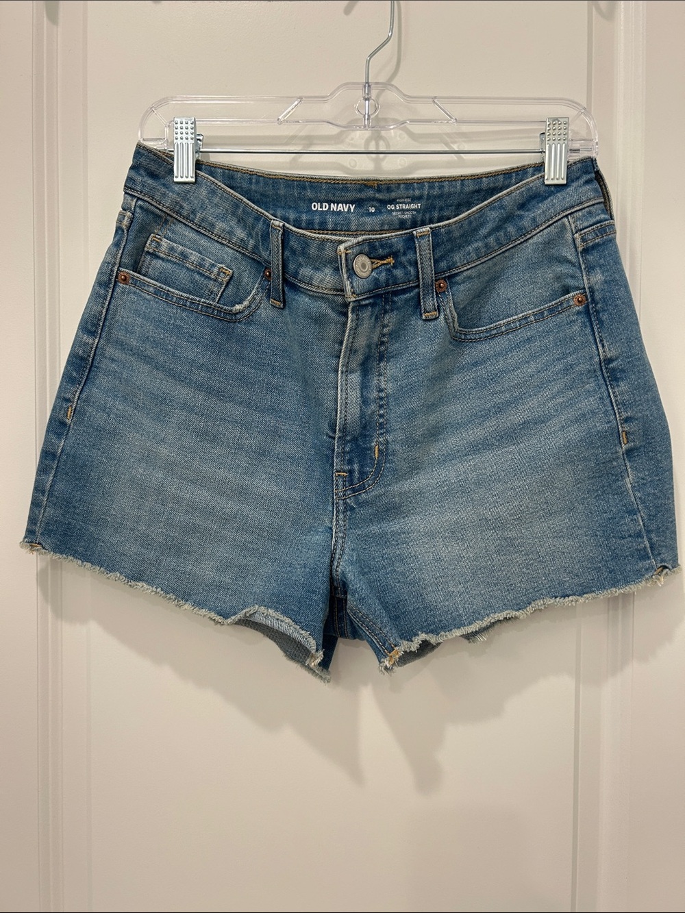 Old Navy High Rise Light Blue Denim Cutoff Shorts
